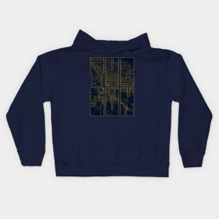 Tucson, USA City Map Typography - Gold Art Deco Kids Hoodie